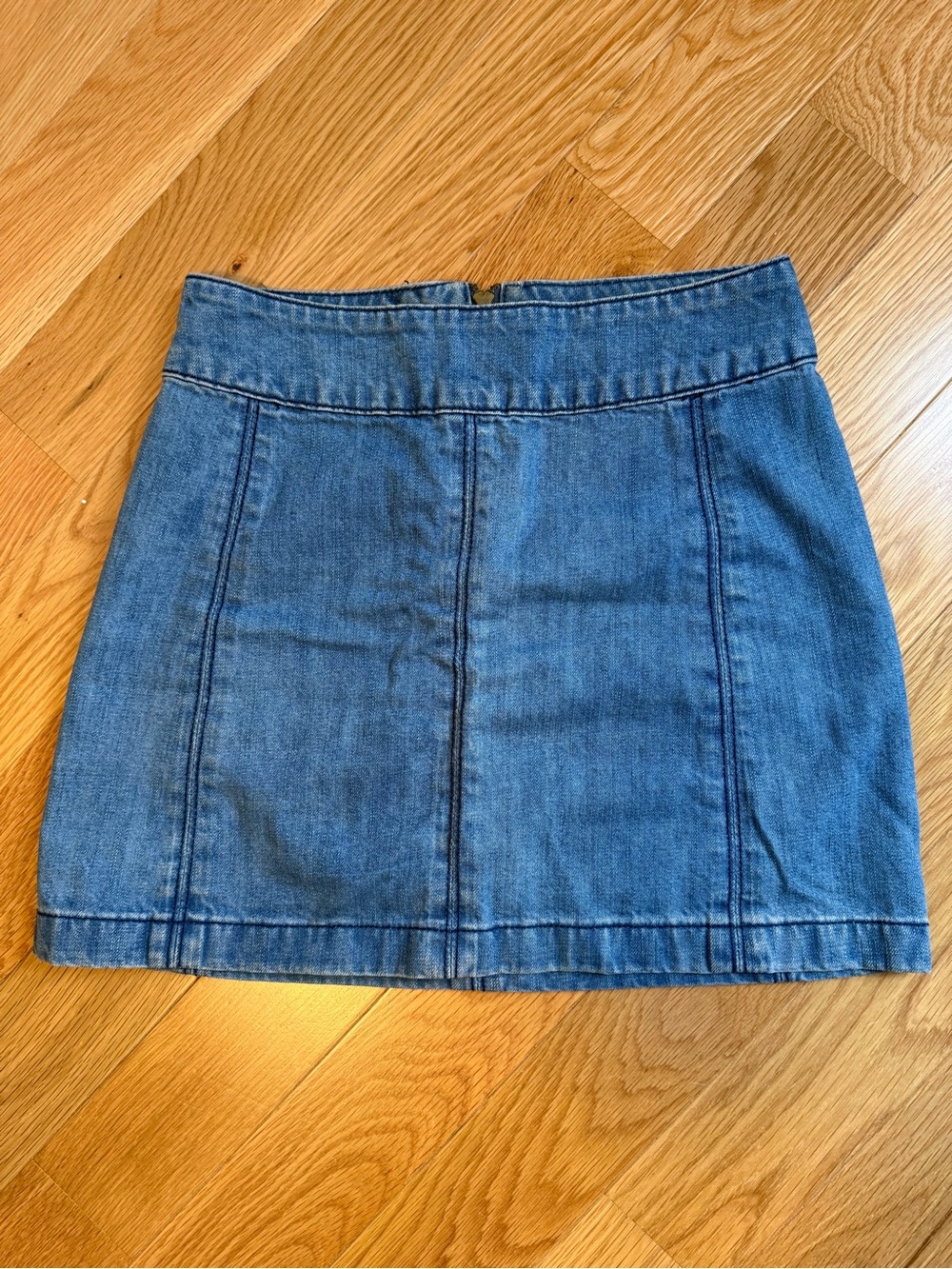Free People Denim Panel Mini Skirt - Blue